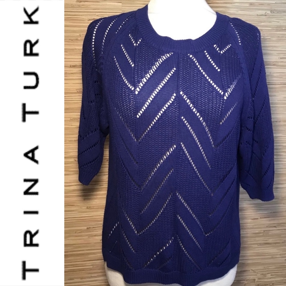 Trina Turk Pointelle Knit Top
